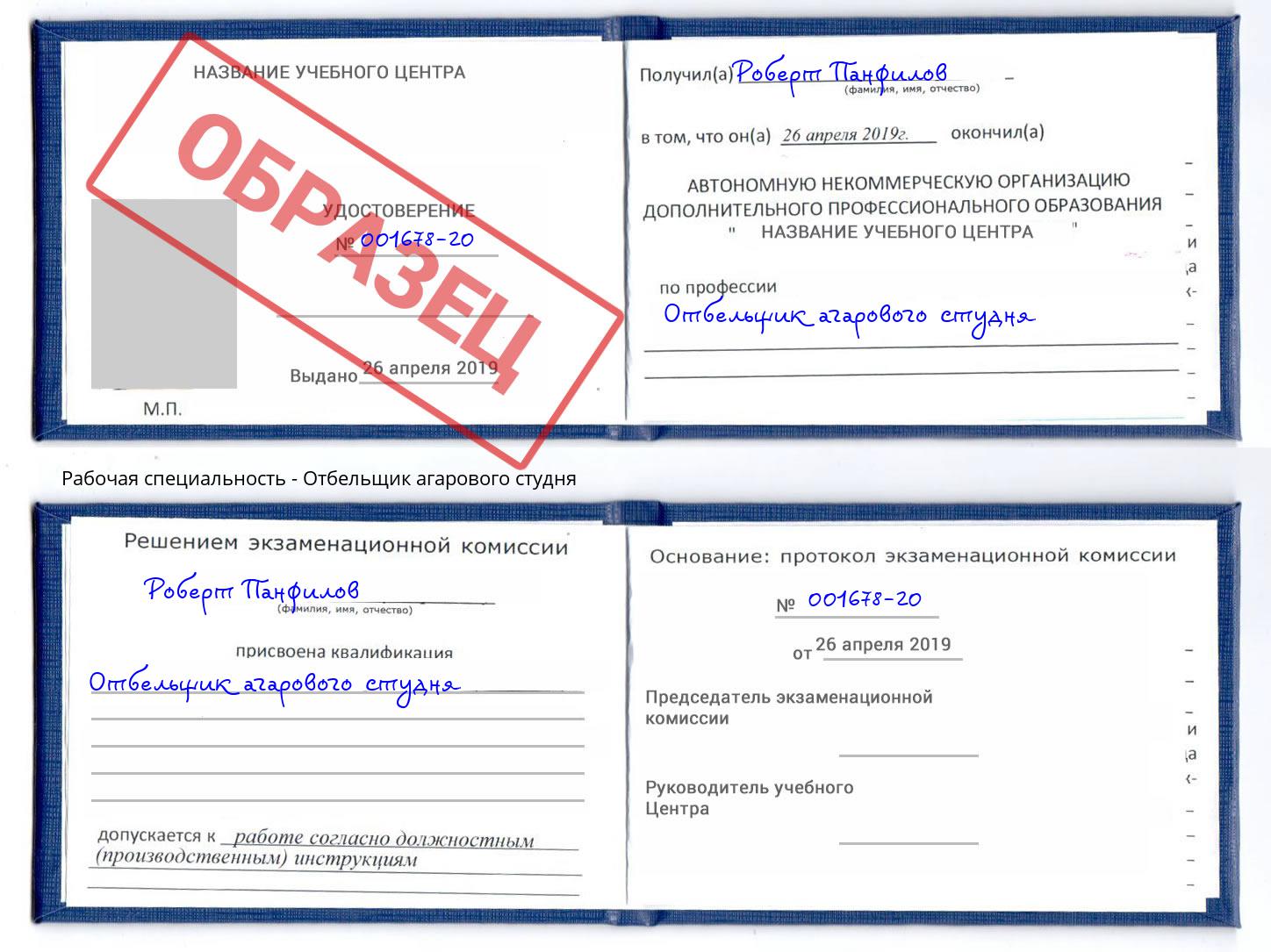 Отбельщик агарового студня Апшеронск